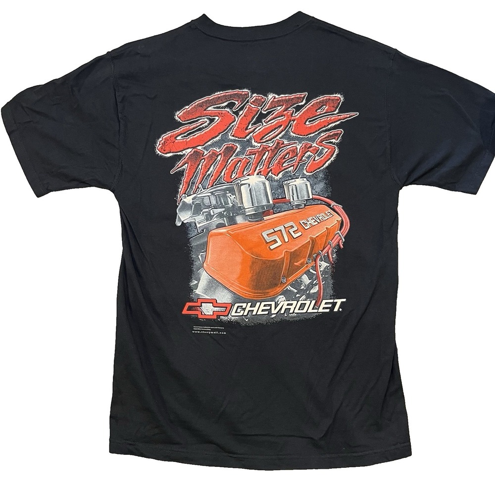 Chevrolet Size Matters 572 Engine Graphic Muscle Tee Black Medium/M T-Shirt